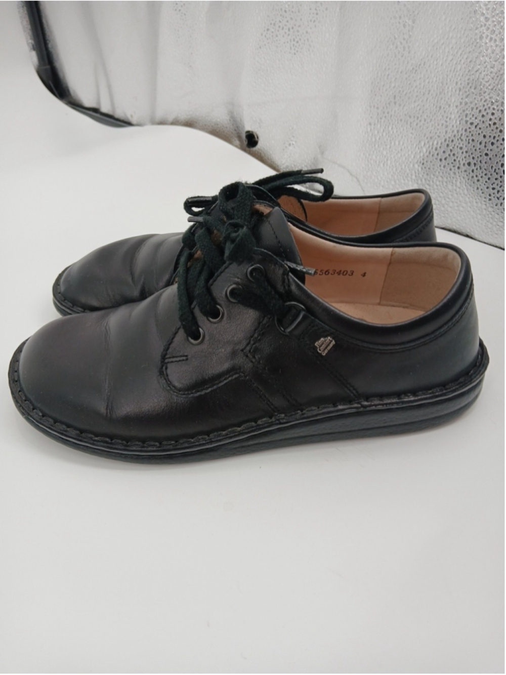 Finn Comfort Women 39 (US 9) Vaasa Oxfords Black Leather Walking Shoes